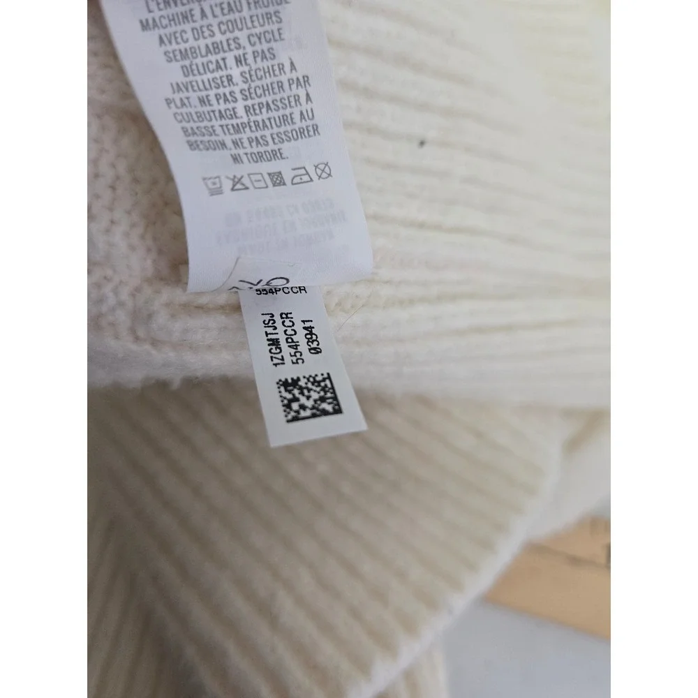 Aerie Cable Knit Sweater‎ Womens XXL Cream Ivory Crewneck Long Sleeve Oversized